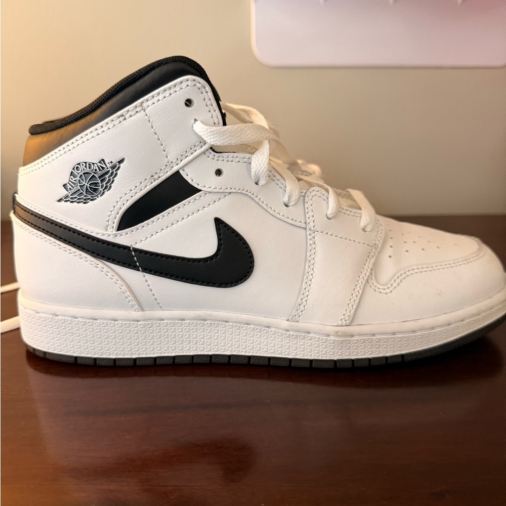 Nike Air Jordan 1 Mid White and Black